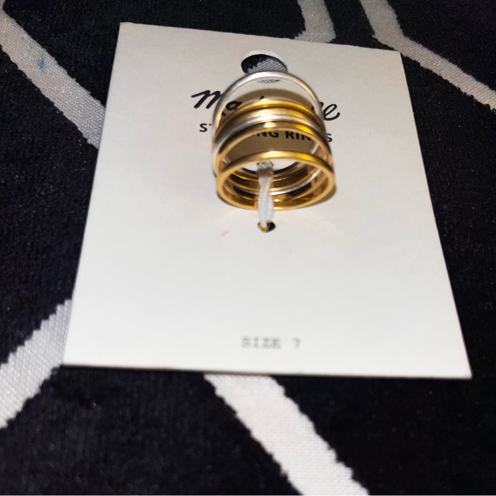 NWT Madewell Stackable double Rings Size: 7 - Picture 2 of 2